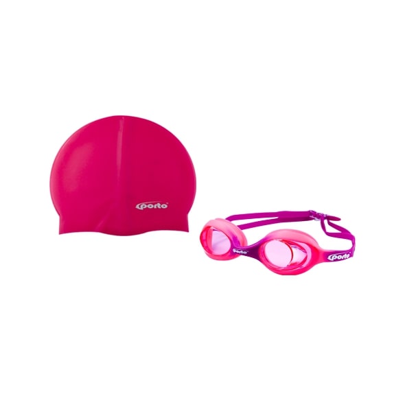 Pack Force Junior Gorro y Lente Porto Rosado