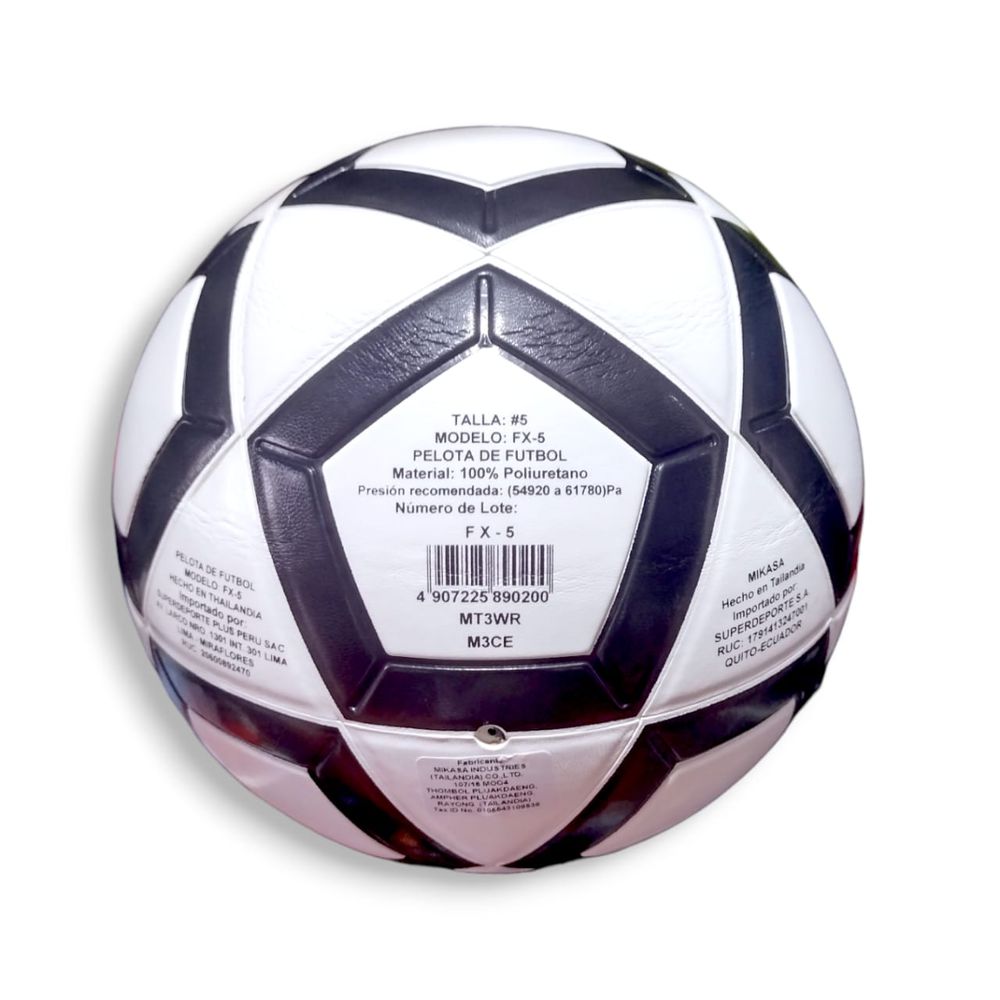 PELOTA PARA FUTBOL DE CUERO MIKASA FX 5