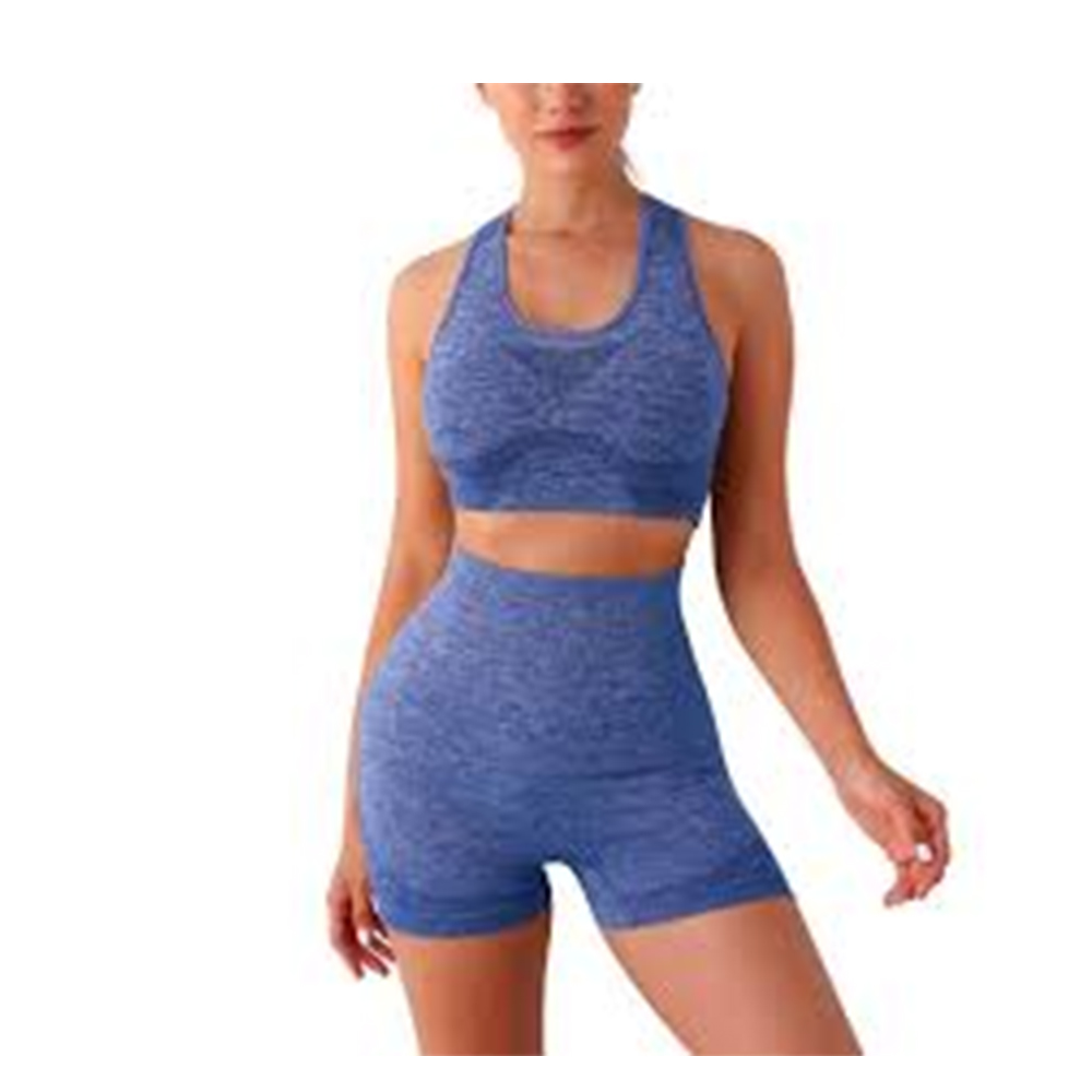 CONJUNTO SHORT PUSH UP Y TOP CON COPA AZUL