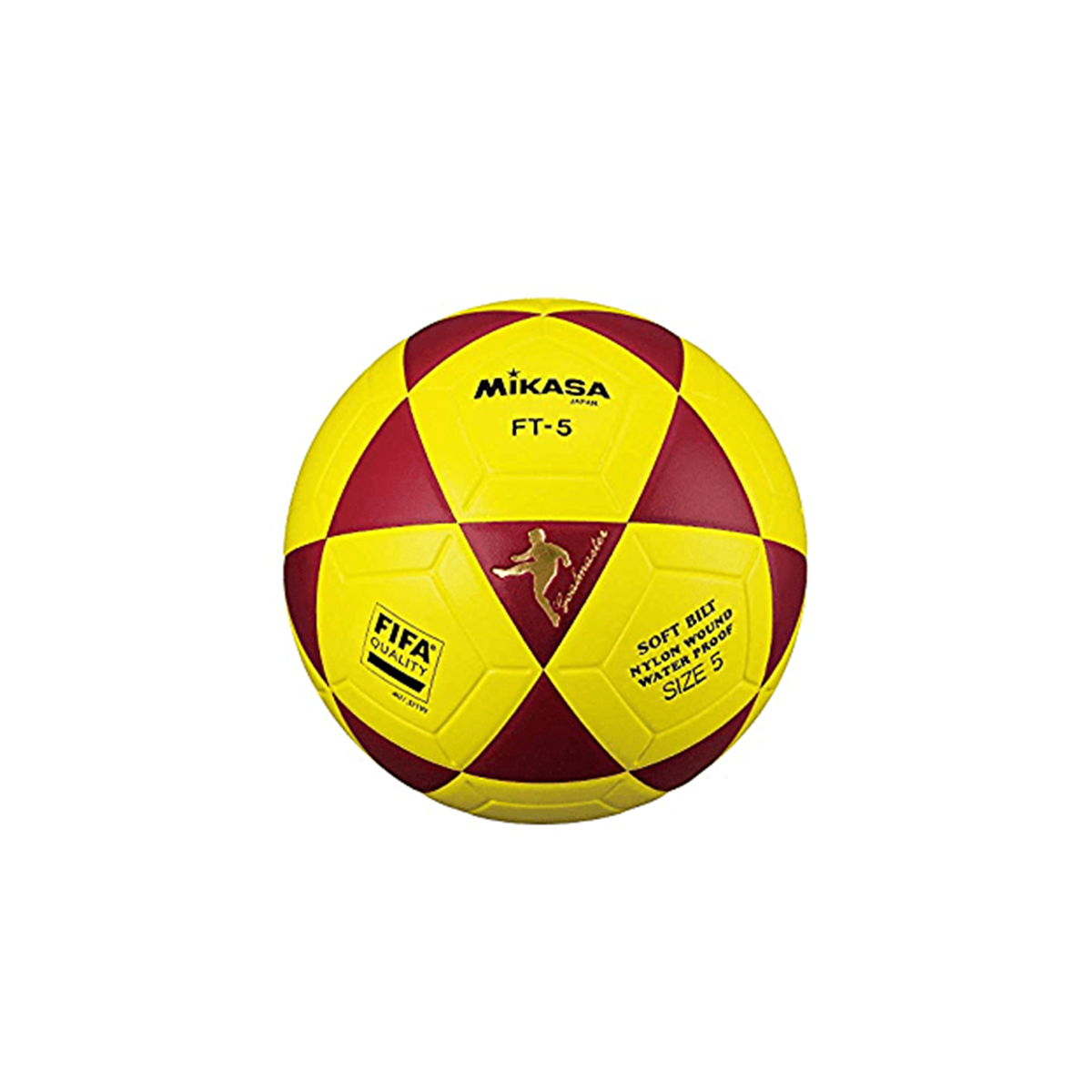 PELOTA PARA FUTBOL DE CUERO SINTETICO MIKASA FT 5