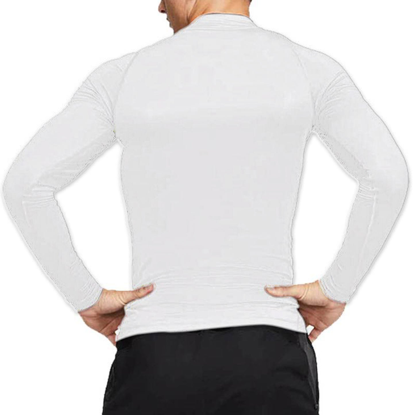 Polo Licra Manga Larga Blanco L