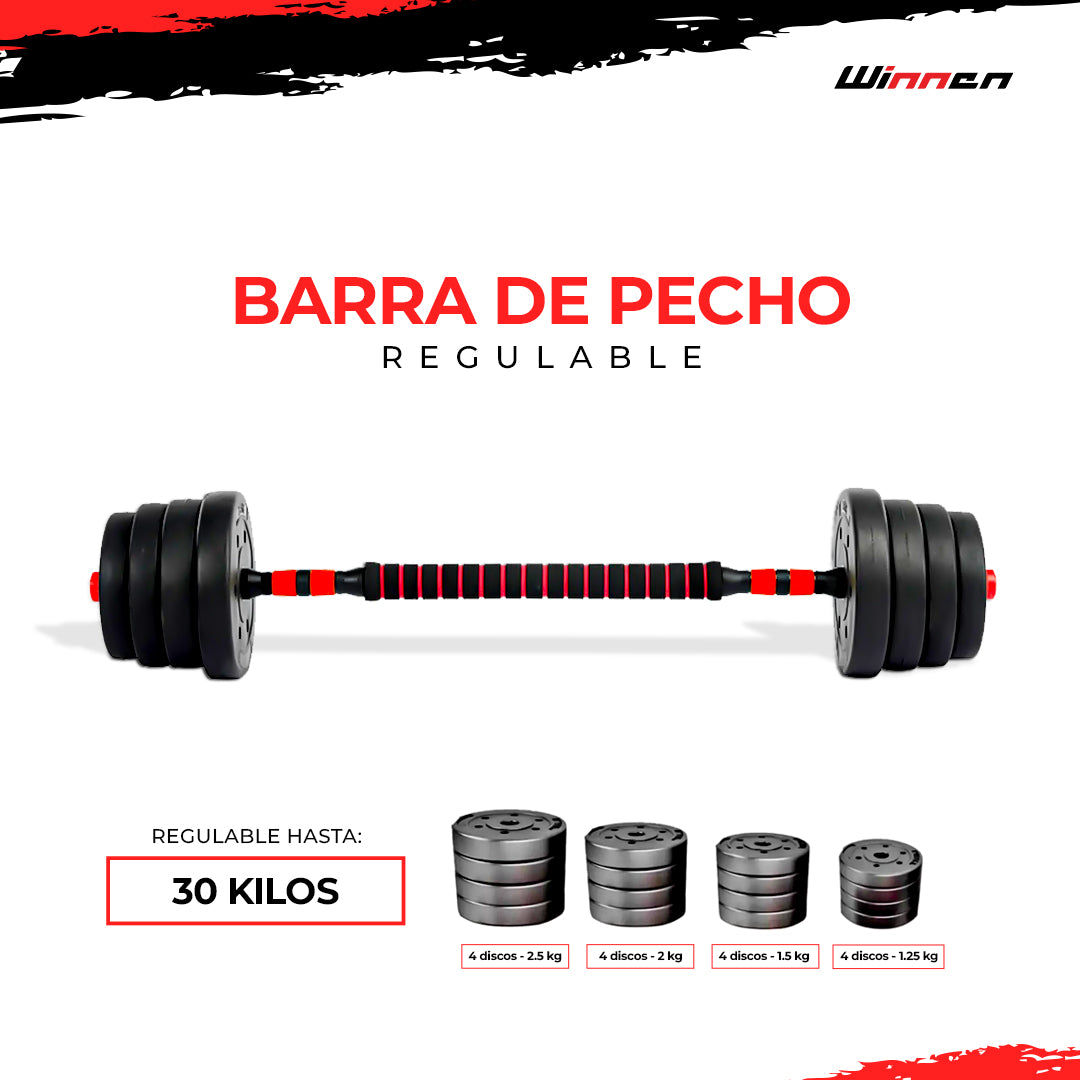 SET DE PESAS REGULABLE PVC