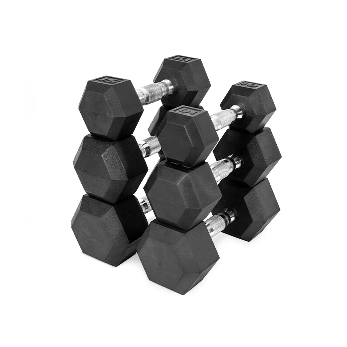 Mancuernas hexagonales de Goma 5KG