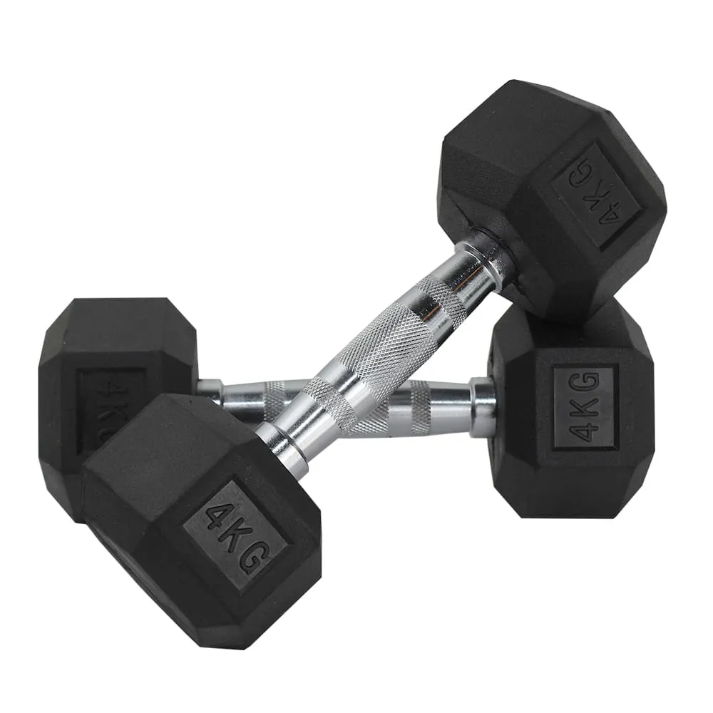 Mancuernas hexagonales de Goma 4KG