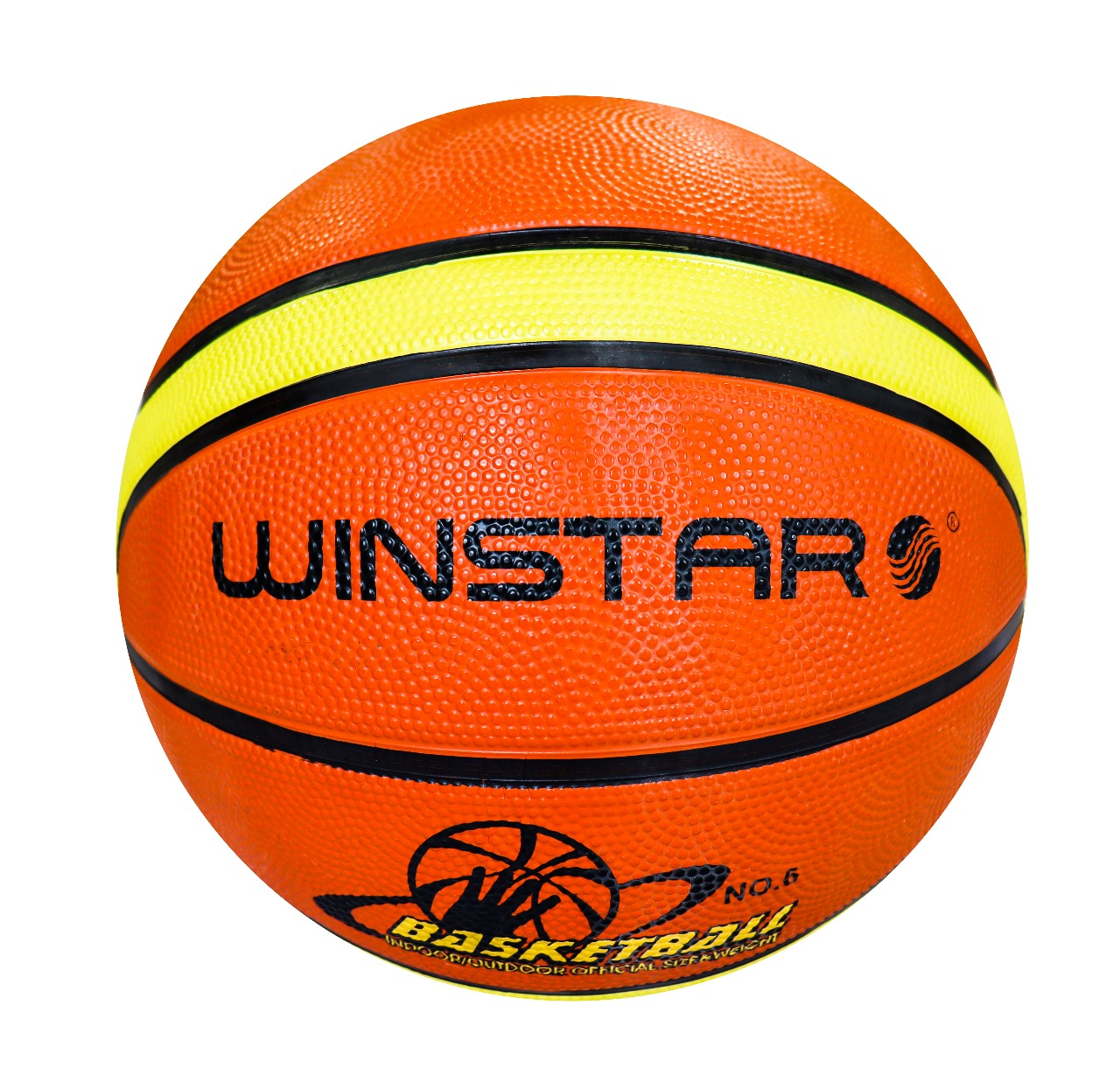 Pelotas de Basket Winstar de Goma Color Naranja NÚMERO 5