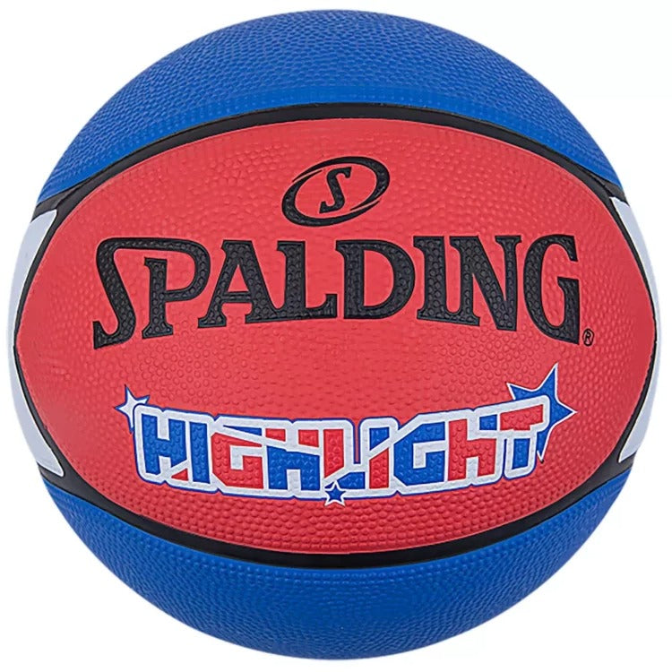 PELOTA PARA BASKET SPALDING HIGHLIGHT GOMA RED BLUE 7