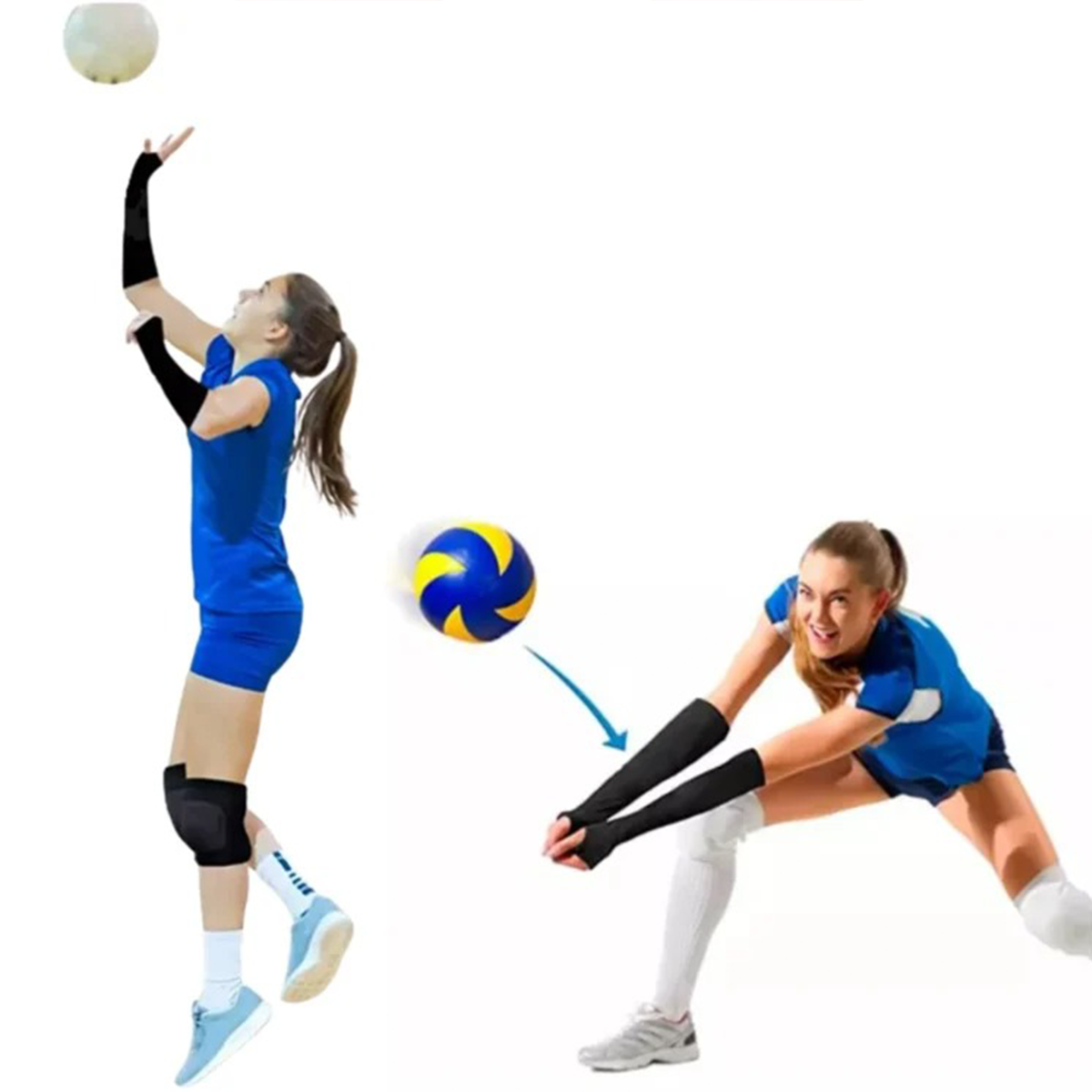 MANGAS DEPORTIVA PARA VOLEY DE ALGODON CON DEDAL S