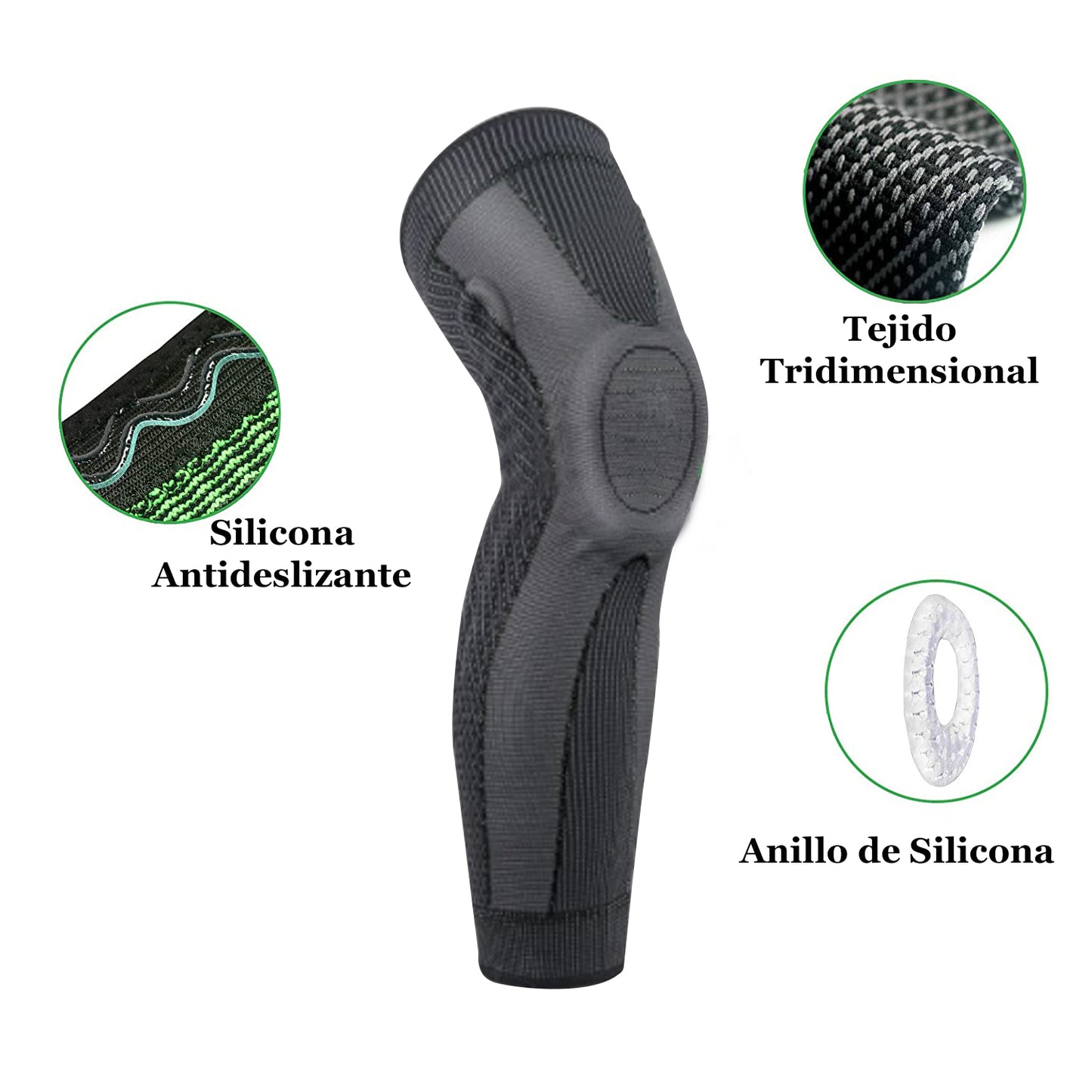 RODILLERA PANTORRILLERA DE COMPRESION CON GEL BRANSON BRA511