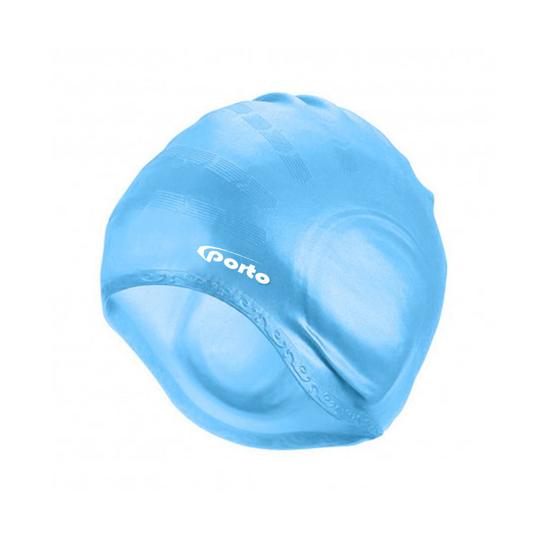 GORRO DE NATACION DE SILICONA CON OREJERAS PORTO
