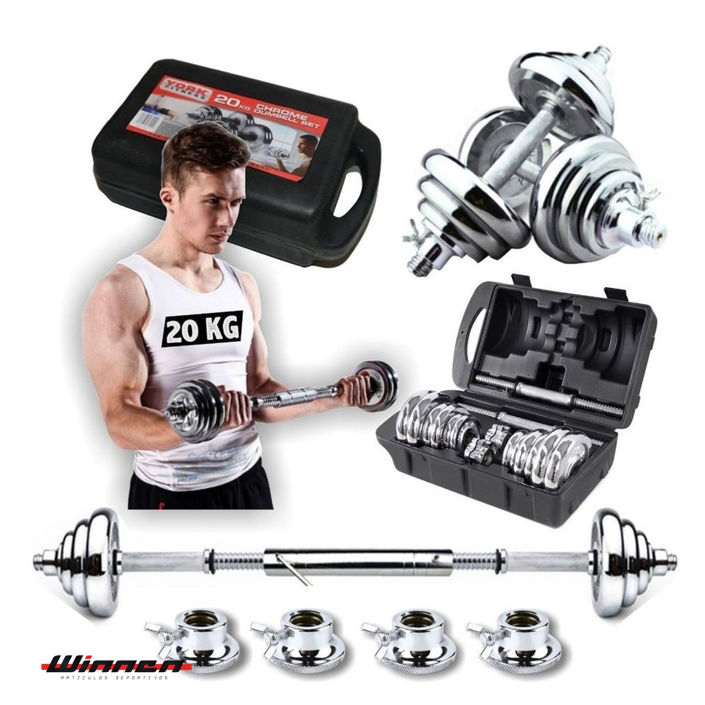 Set de MANCUERNAS 20KG