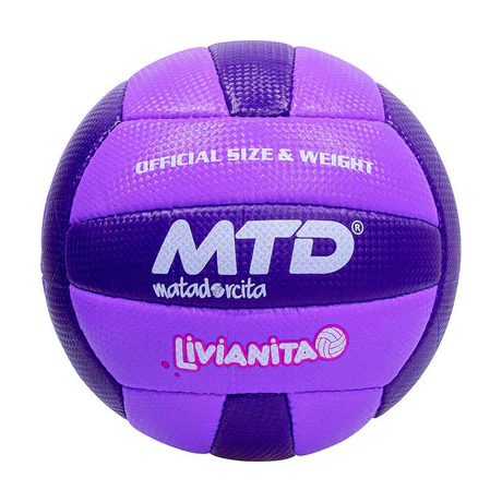 PELOTA DE VOLEY MTD LIVIANITA PU COSIDO  MORADO