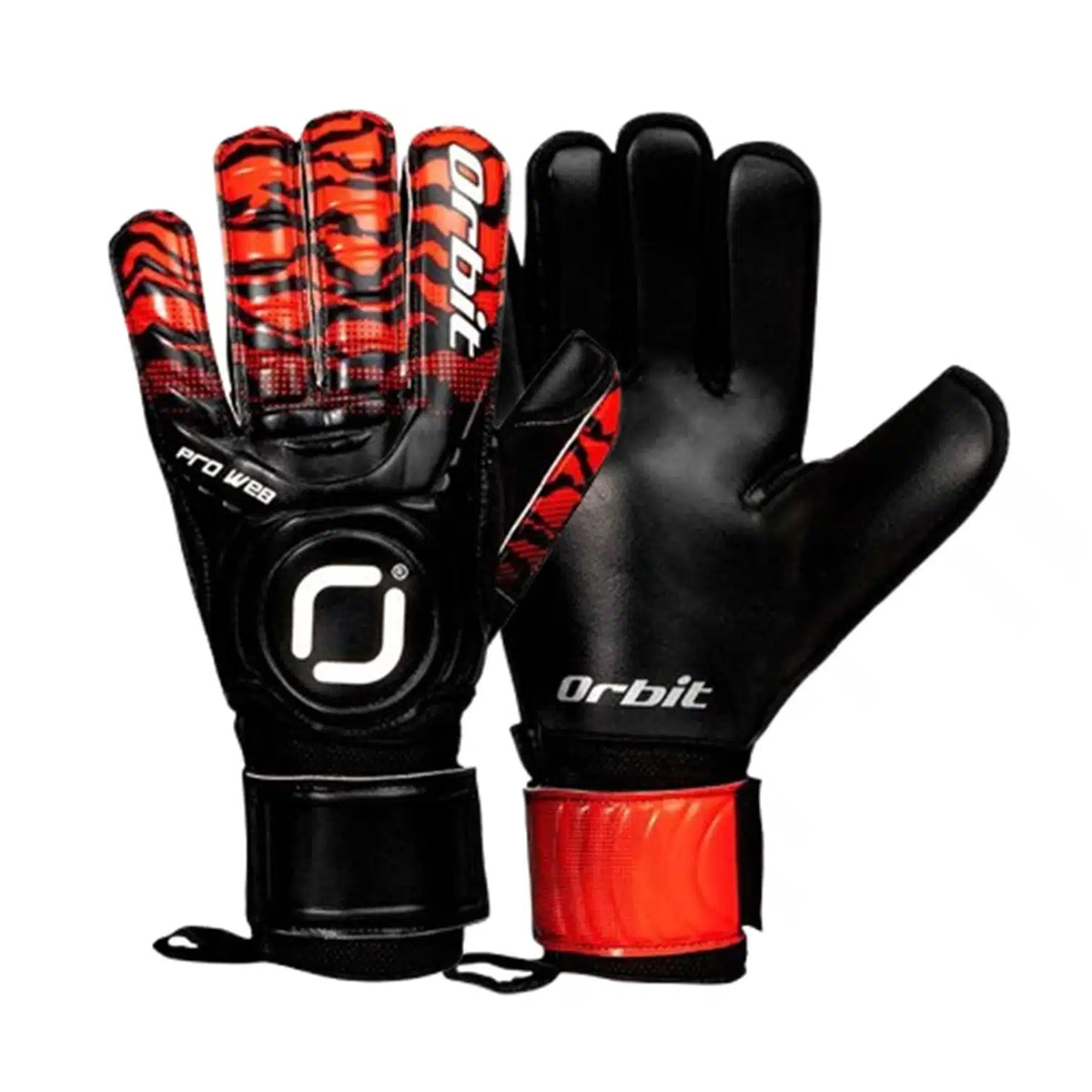 GUANTES DE ARQUERO ORBIT CON VARILLAS PRO WEB ROJO TALLA 8