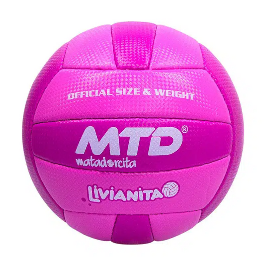 PELOTA DE VOLEY MTD LIVIANITA PU COSIDO ROSADO