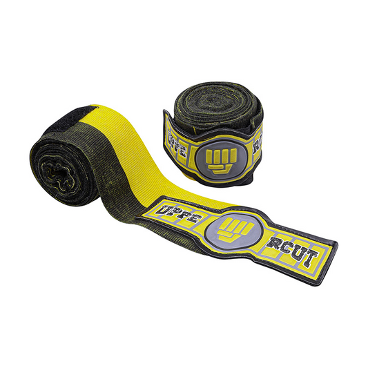 VENDAS PARA BOX UPPERCUT - Negro y amarillo