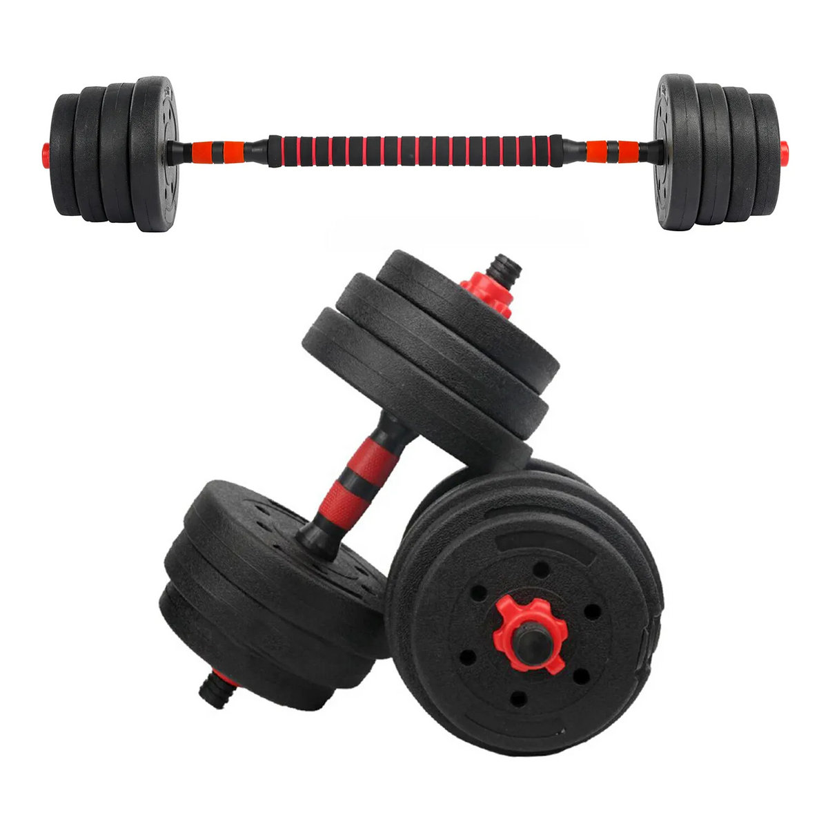 SET DE MANCUERNA DE 20 KILOS PVC