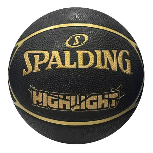 PELOTA PARA BASKET SPALDING HIGHLIGHT GOMA BLACK GOLD 7