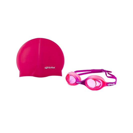 Pack Force Junior Gorro y Lente Porto Rosado