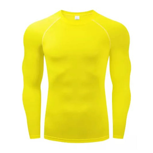 Polo Licra Manga Larga Amarillo  L