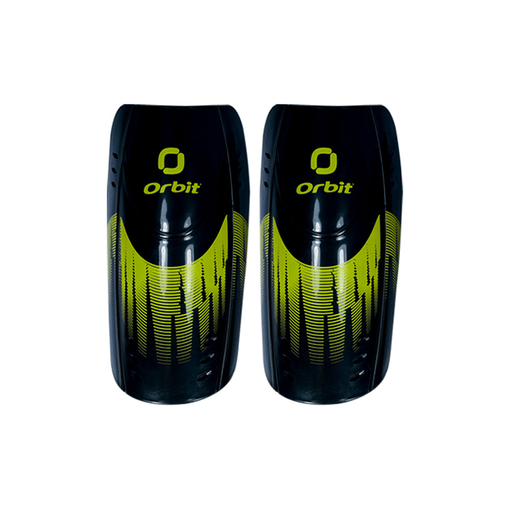 CANILLERA DE FÚTBOL ADULTO ORBIT NEGRO-AMARILLO ORB-202
