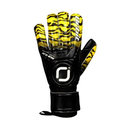 GUANTES DE ARQUERO ORBIT CON VARILLAS PRO WEB AMARILLO TALLA 10