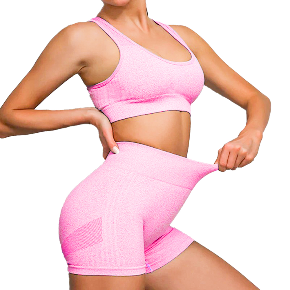 CONJUNTO SHORT PUSH UP Y TOP CON COPA NEGRO