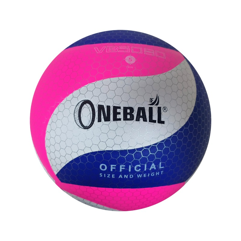PELOTA DE VOLEY ONEBALL PU CON PANAL - Azul , Rosa y Blanco