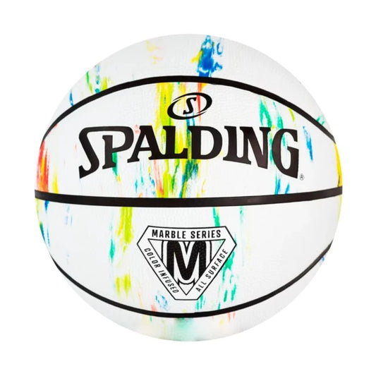 PELOTA DE BASQUET SPALDING MARBLE BLANCO