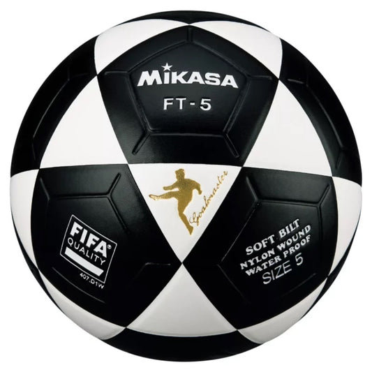PELOTA PARA FUTBOL DE CUERO SINTETICO MIKASA FT 5