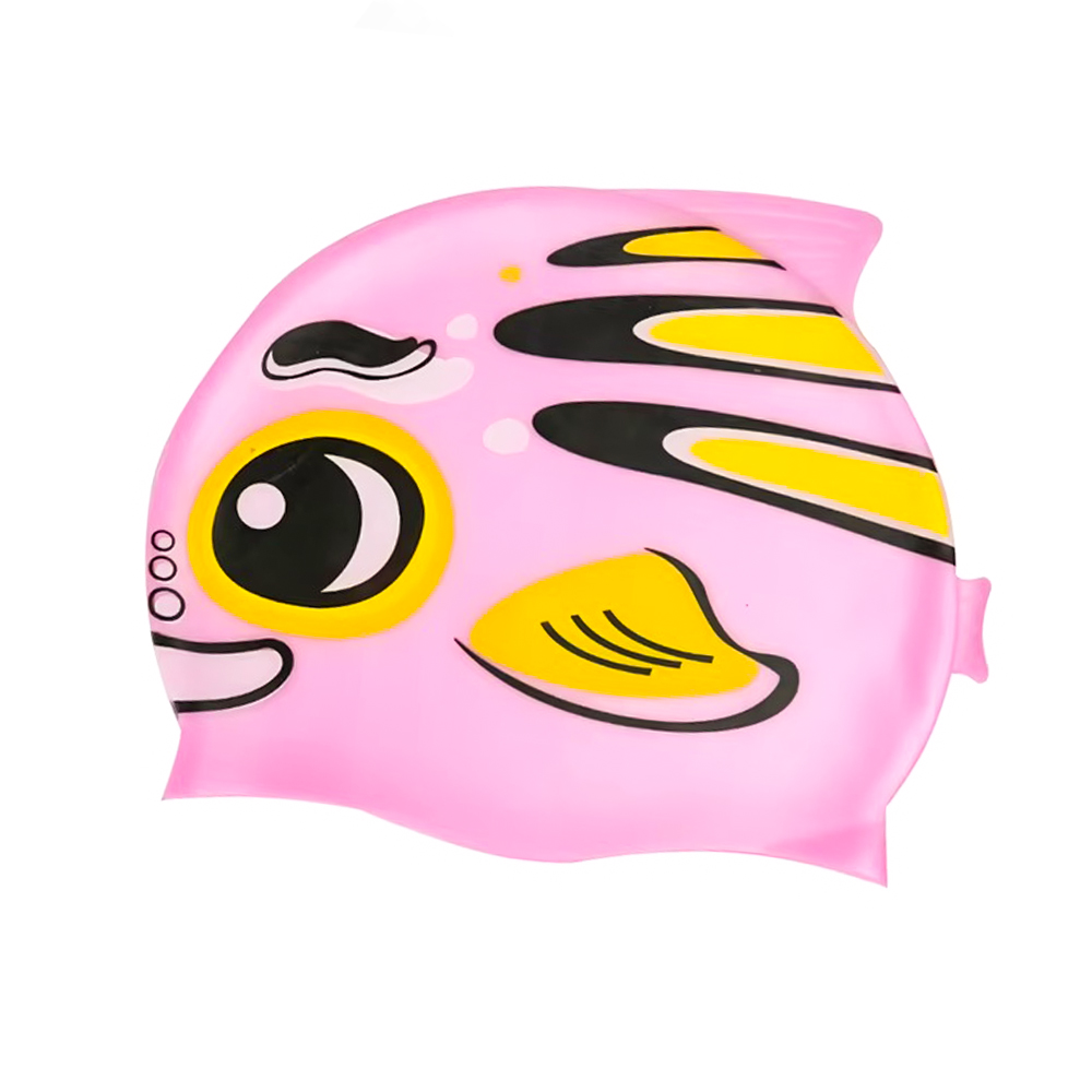 Gorro de Natación Silicona con Diseño de Pez Rosa