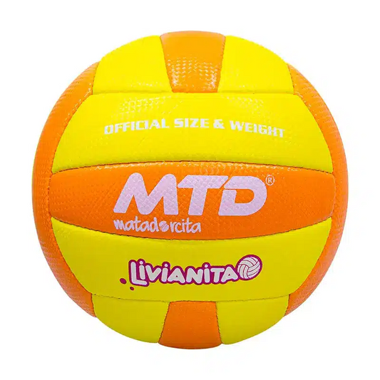 PELOTA DE VOLEY MTD LIVIANITA PU COSIDO  AMARILLO