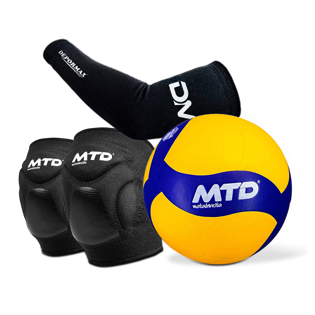Packs de Voley (PELOTA + RODILLERAS + MANGAS)