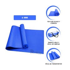 COLCHONETA MAT YOGA DE 6MM AZUL