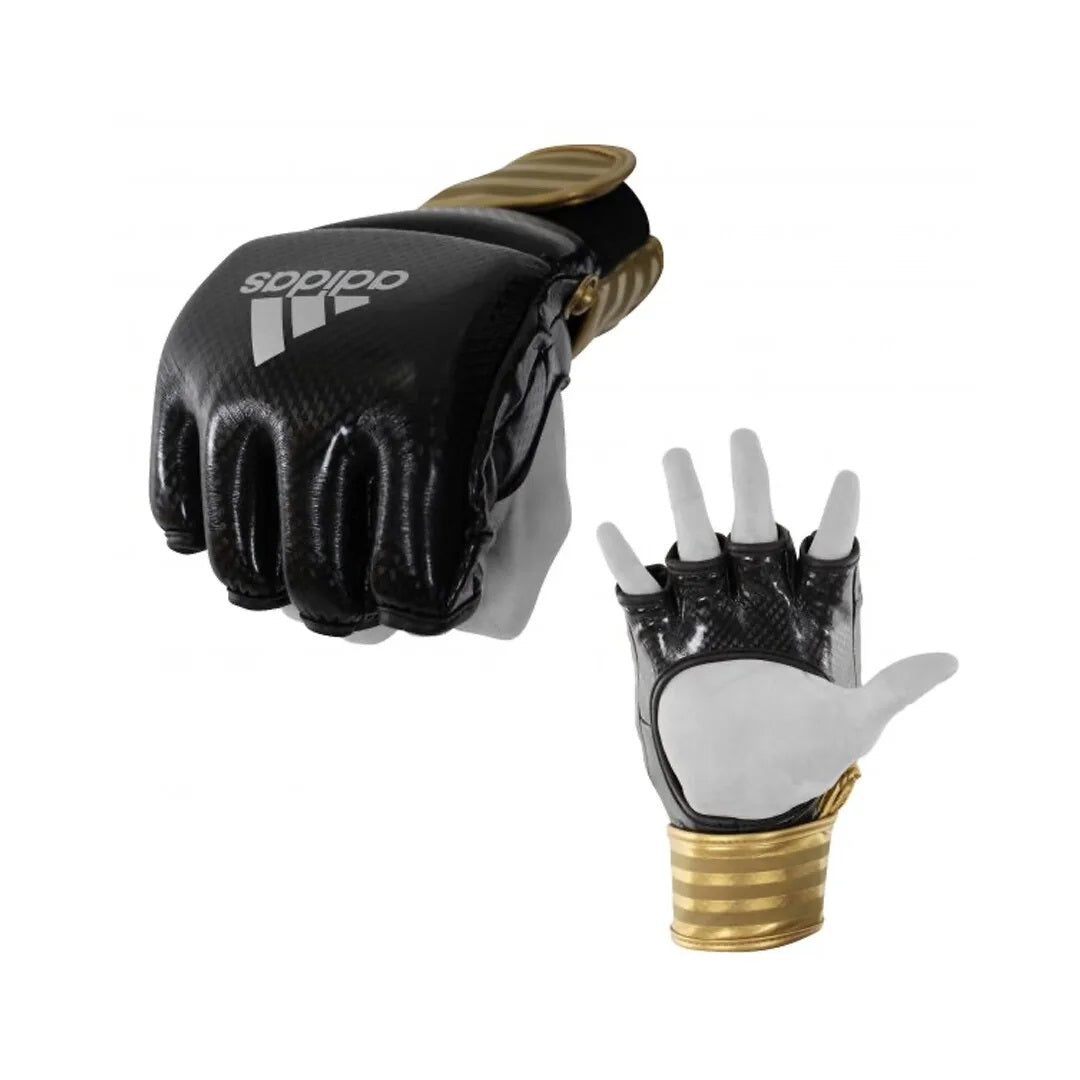 GUANTES MMA HYBRID FIGHT BLACKGOLDSILVER L