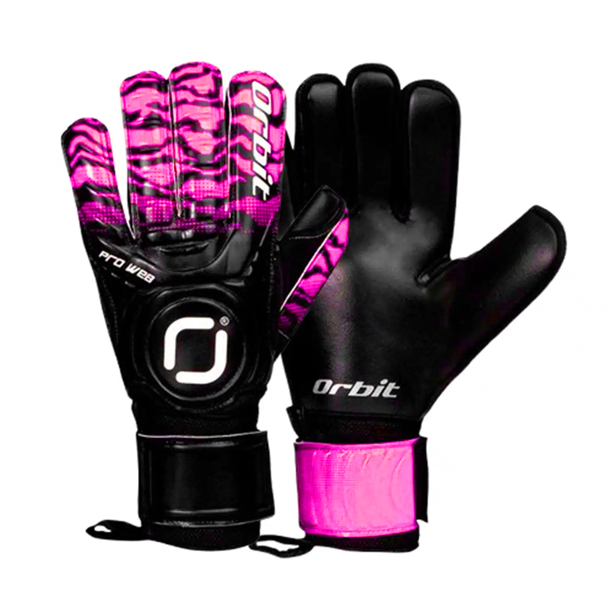 GUANTES DE ARQUERO ORBIT CON VARILLAS PRO WEB FUCSIA TALLA 9