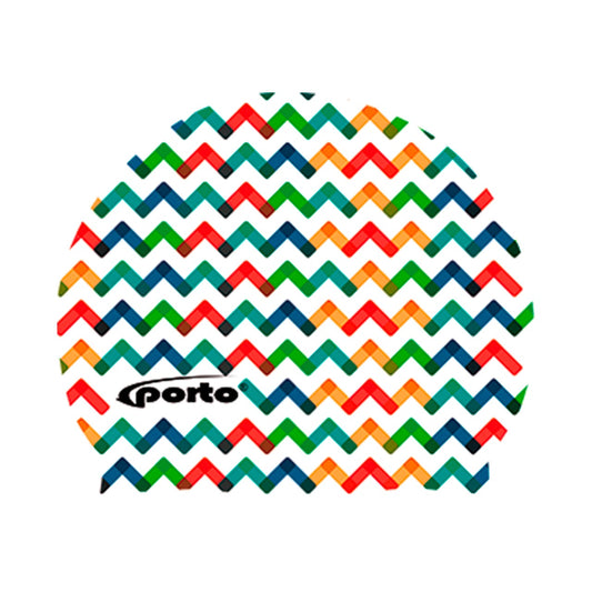 Gorro de Natacion Silicona Blanco con Diseño Porto