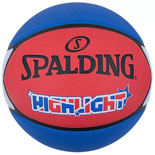 PELOTA PARA BASKET SPALDING HIGHLIGHT GOMA RED BLUE  7