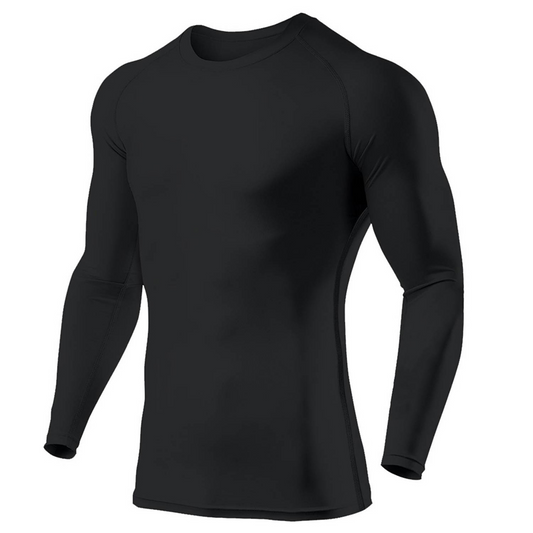 Polo Licra Manga Larga Negro Talla - M