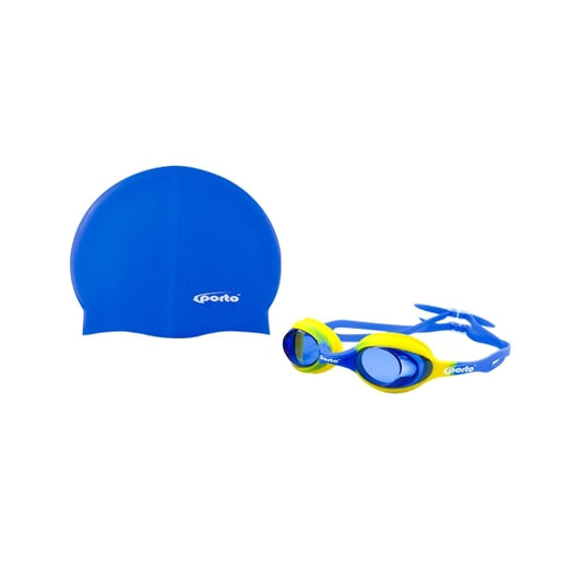 Pack Force Junior Gorro y Lente Porto Azul-Amarillo