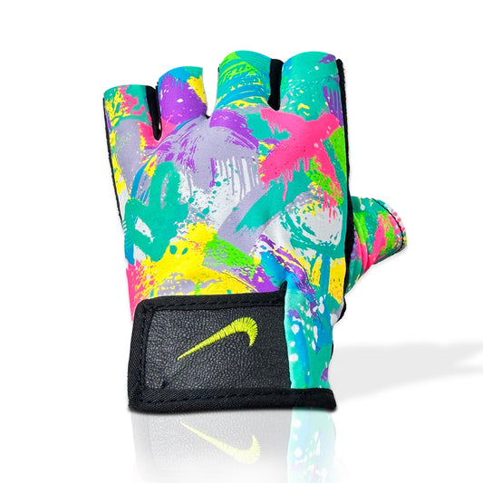 GUANTES MEDIO DEDO FITNESS MULTICOLOR TALLA M