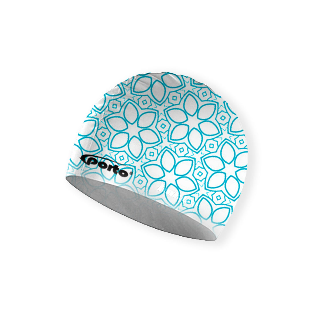 Gorro de Natacion Silicona blanco con Diseño Porto - 2