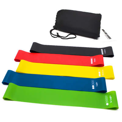 Pack Fitness Mat de Yoga 6mm + 5 bandas de latex cerradas