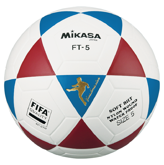 PELOTA PARA FUTBOL DE CUERO SINTETICO MIKASA FT 5