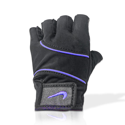 GUANTES MEDIO DEDO FITNESS MORADO  TALLA M