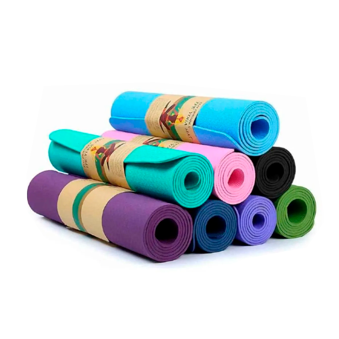 Pack Fitness Mat de Yoga 6mm + 5 bandas de latex cerradas