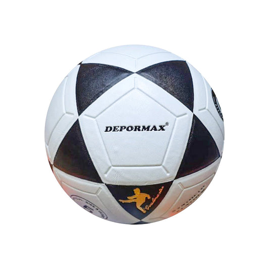 PELOTA DE FÚTBOL DEPORMAX ESTRELLA BLANCO - NEGRO N4