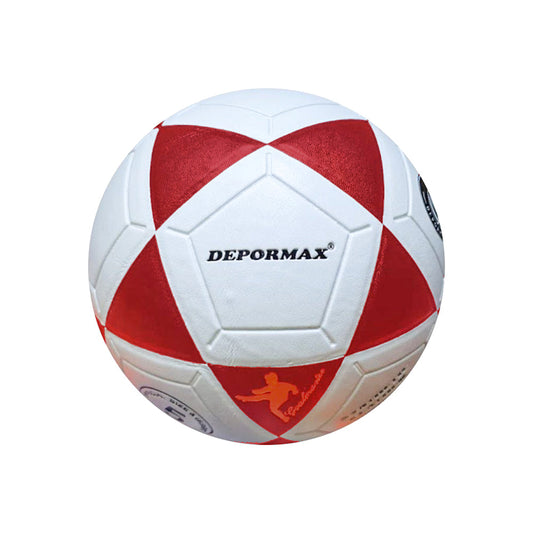 PELOTA DE FÚTBOL DEPORMAX ESTRELLA BLANCO - ROJO N4