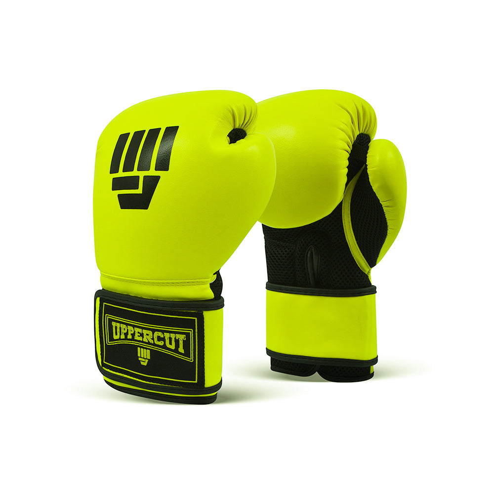 Pack UpperCut Guantes Canillera Verde Limon