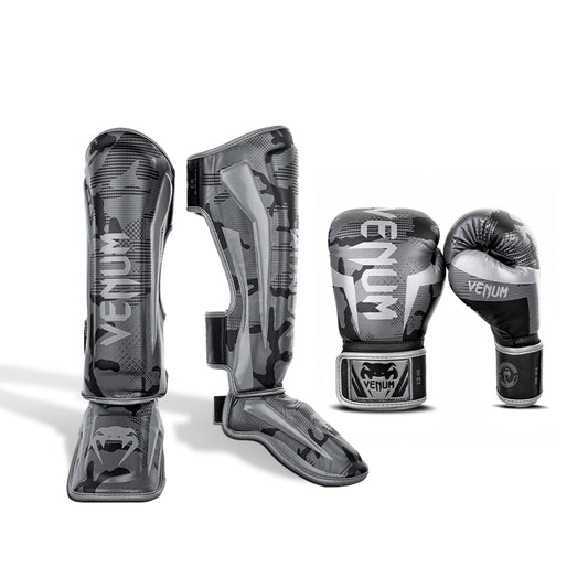 Pack Venum Guantes Canillera Plomo Champion