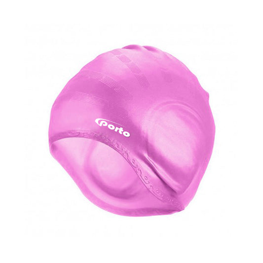 GORRO DE NATACION DE SILICONA CON OREJERAS PORTO