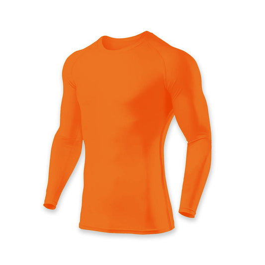 Polo Licra Manga Larga Naranja